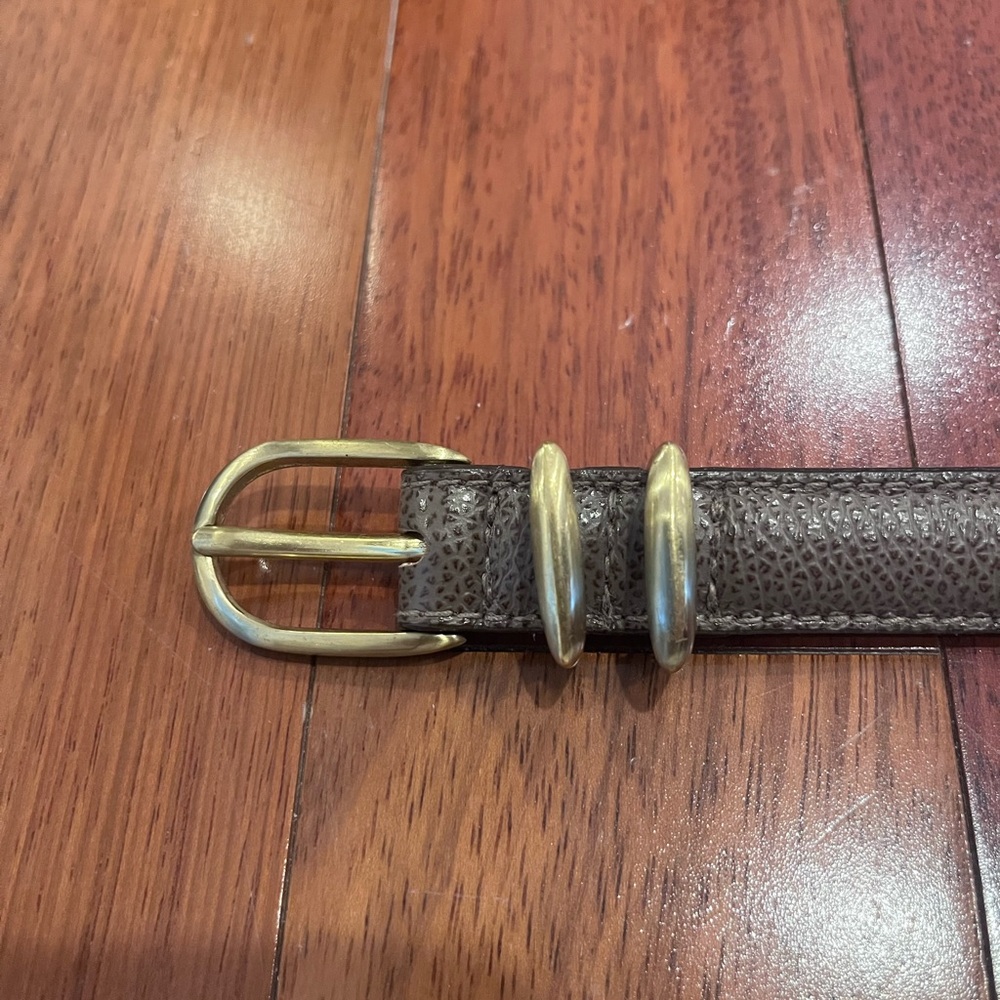 COACH Dark Olive Leather Belt Medium Brass Buckle 8401 Made in Italy - Picture 4 of 6